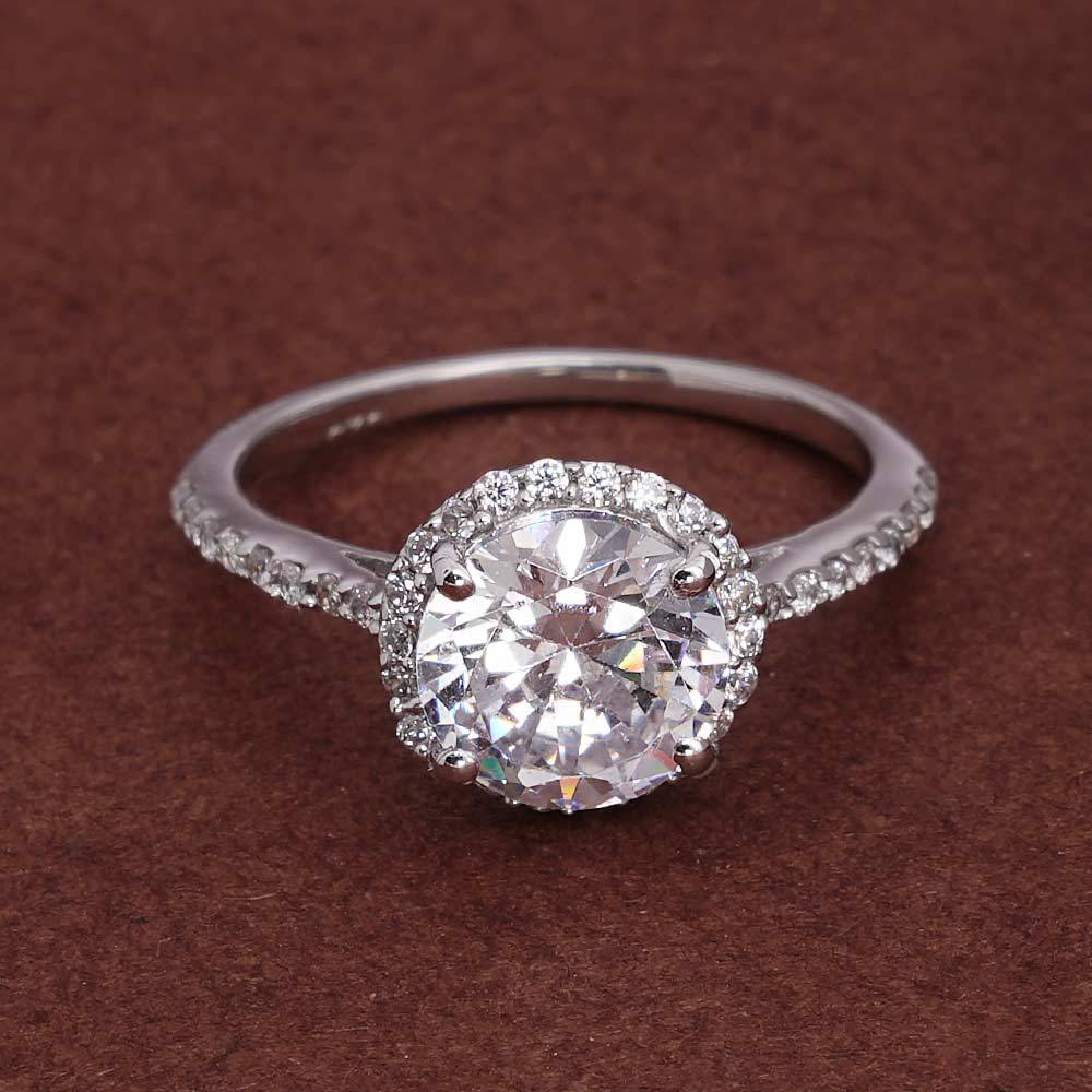 Palmonas 925 Sterling Silver Cherished Halo 925 Silver Ring For Womens : PMWSTRG408-S-5