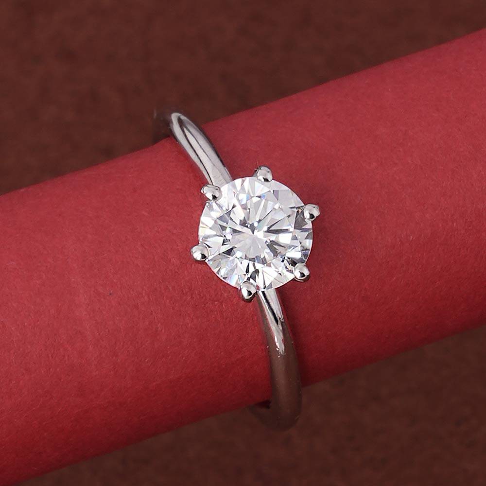 Palmonas 925 Sterling Silver Timeless Round Solitaire 925 Silver Ring For Womens : PMWSTRG412-S-A