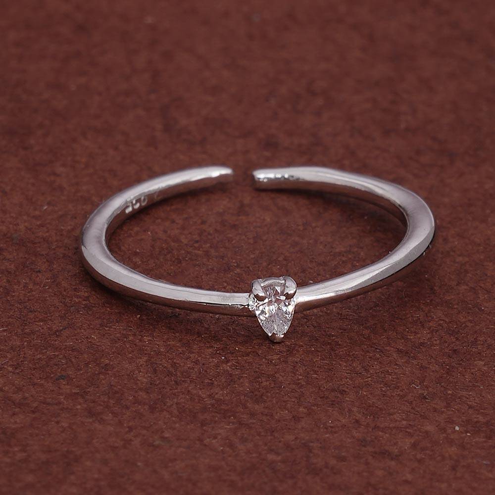 Palmonas 925 Sterling Silver Tiny Pear Stone 925 Silver Ring For Womens : PMWSTRG413-S-A