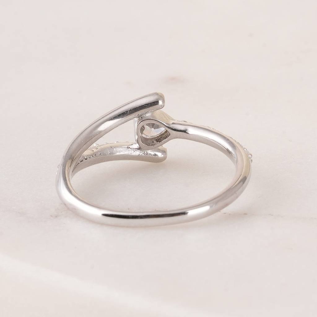 Palmonas 925 Sterling Silver Together As One 
Heart Silver Ring For Womens : PMWSTRG797-S-5