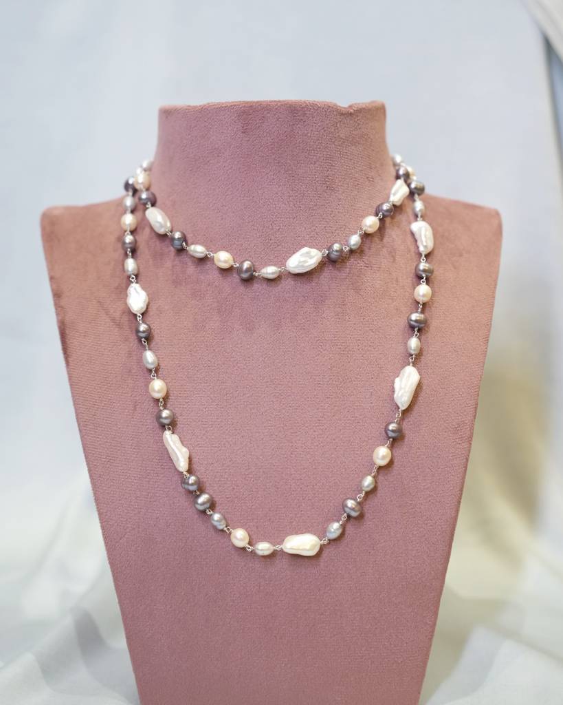 Freshwater Pearl Long Necklace : PRL-BD-03