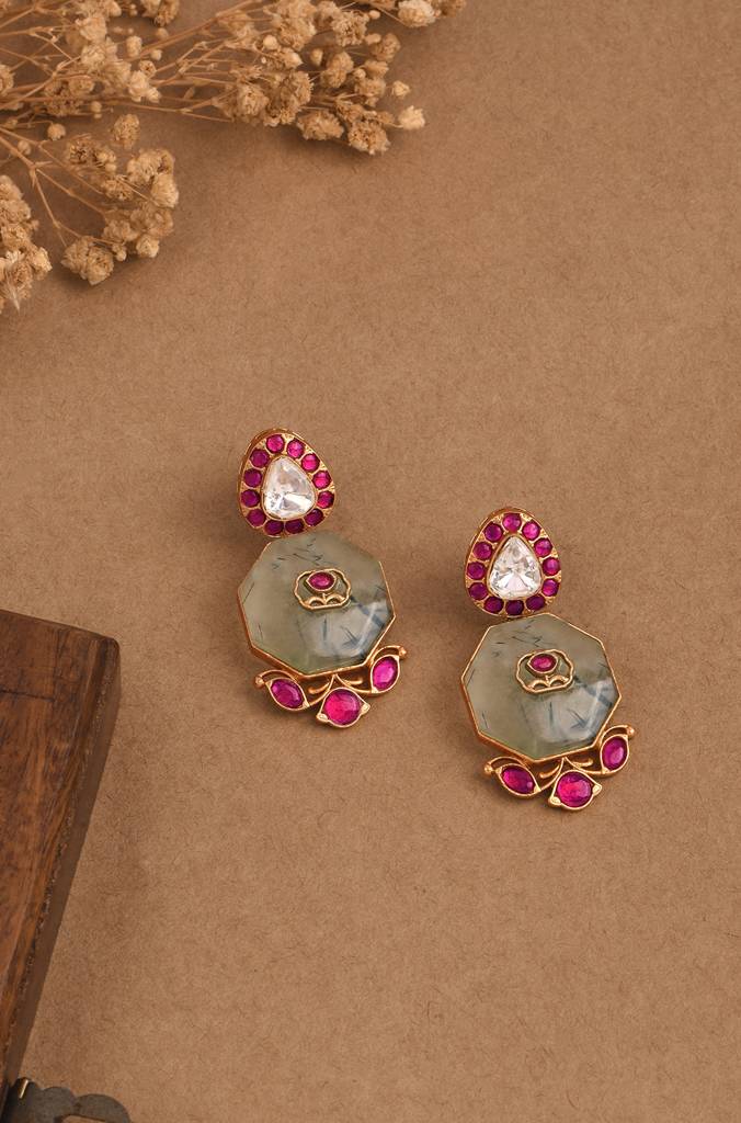 Blush & Mint Dangle Earrings : PRSEP24ER123