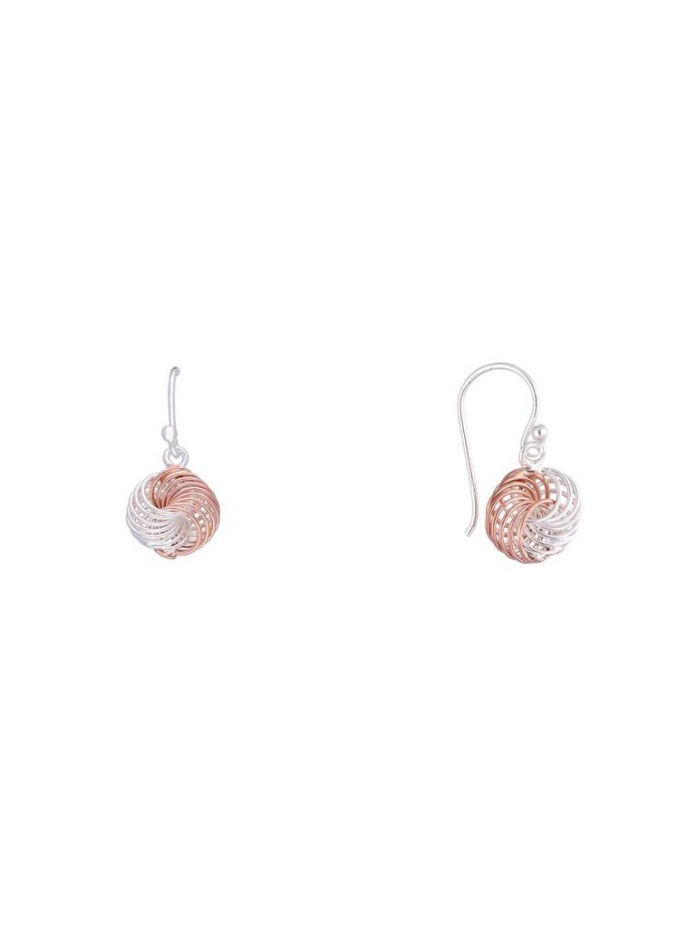 Sterling Twinkling Twirl Pendant With Chain & Earrings Set : PSCP133-S-NA