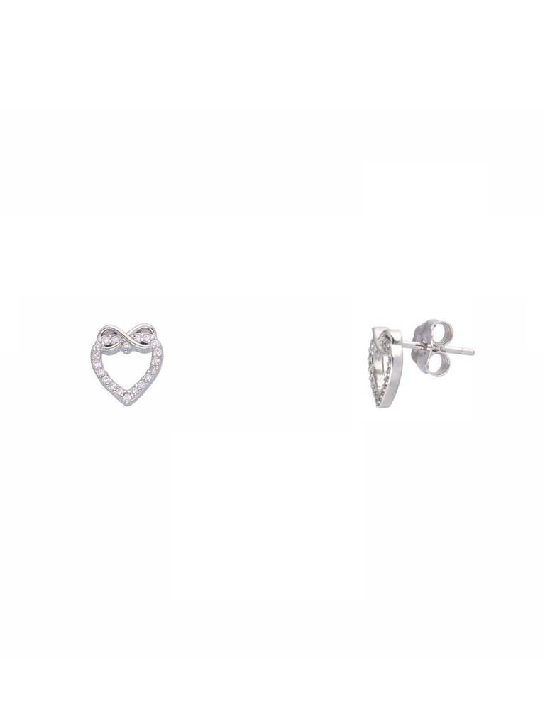Sterling Infinity Bond Heart Pendant With Chain & Earrings Set : PSCP140-S-NA