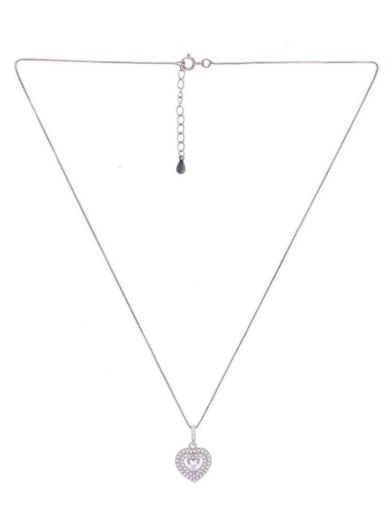 Sterling A Hearty Tribute To Love Pendant With Chain & Earrings Set : PSCP175-S-NA