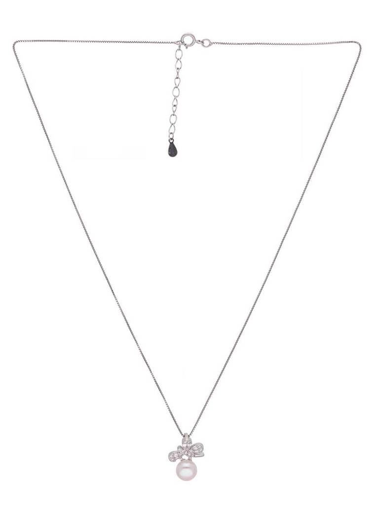 Sterling Pearly Crystal Dragonfly Pendant With Chain & Earrings Set : PSCP177-S-NA