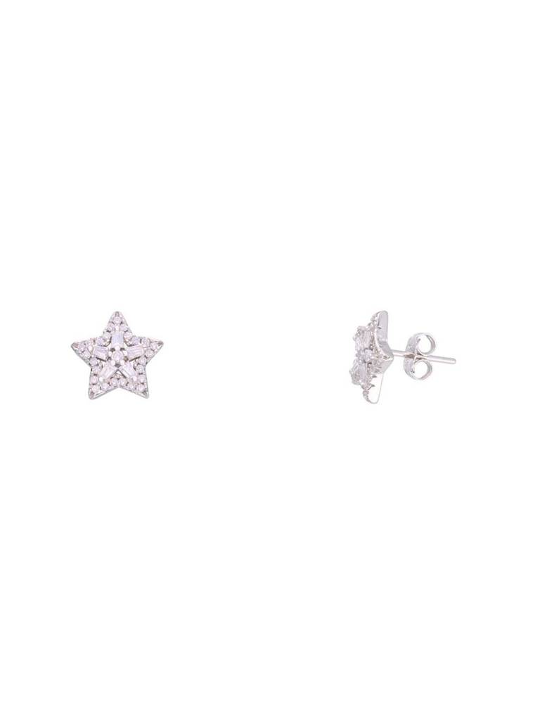 Sterling Twinkling Starry Crystals Pendant With Chain & Earrings Set : PSCP181-S-NA