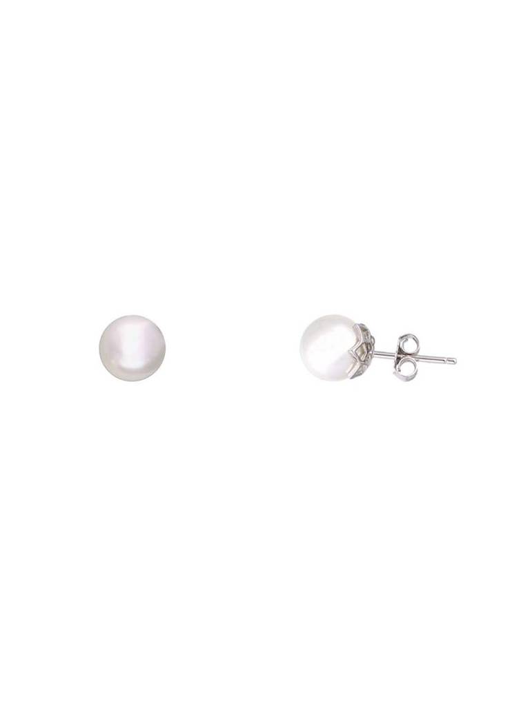 Sterling Royal Shimmer Pearl Pendant With Chain & Earrings Set : PSCP186-S-NA