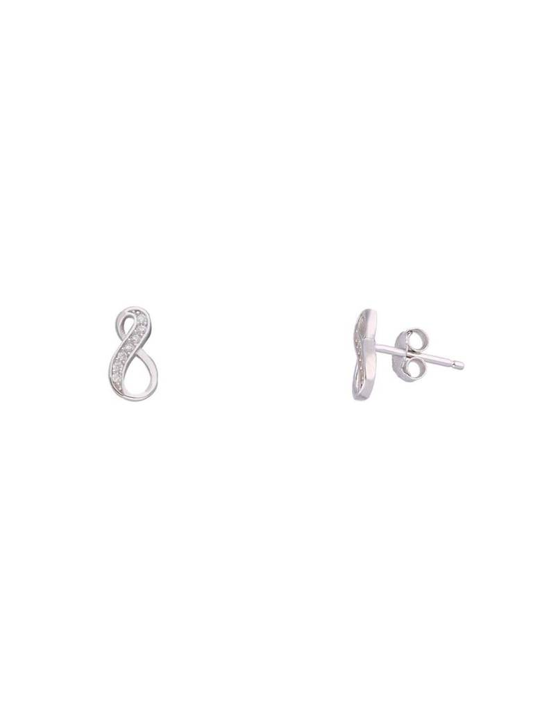 Sterling Studded Infinity Pendant With Chain Set : PSCP188-S-NA