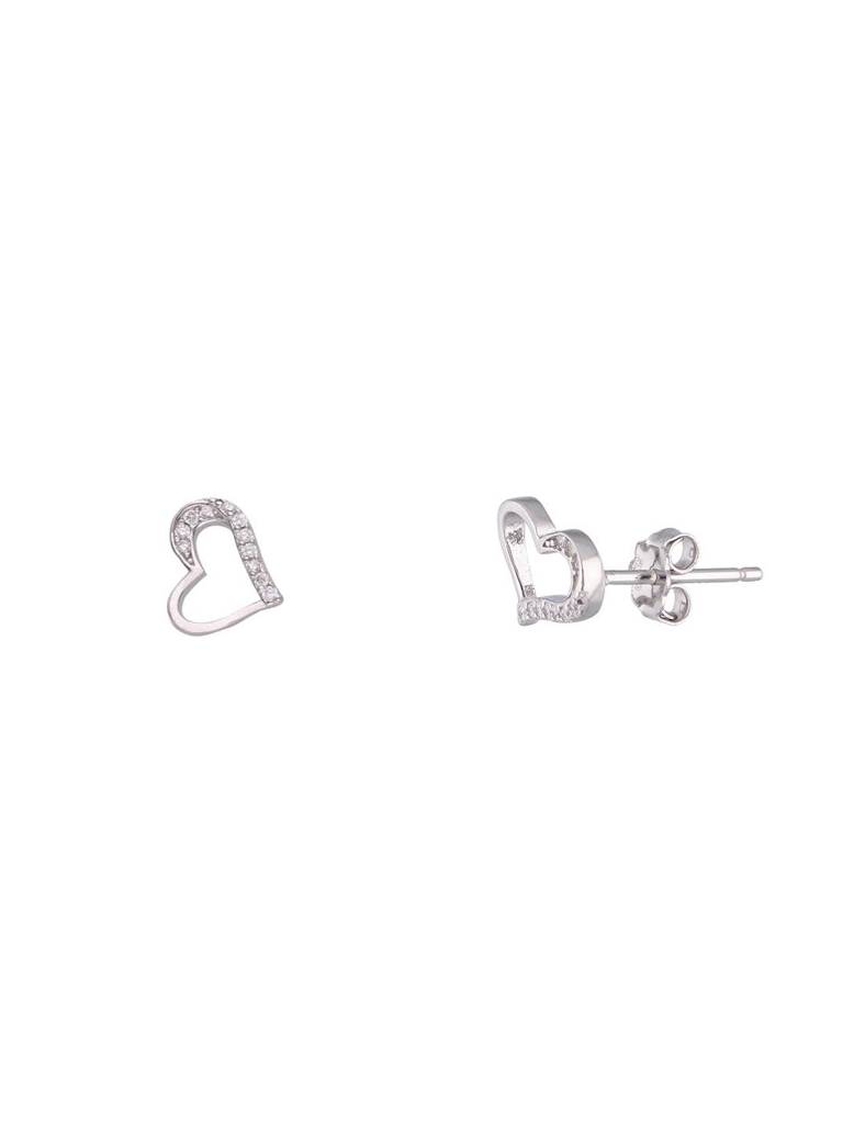 Sterling Show Stopper Heart Pendant With Chain & Earrings Set : PSCP202-S-NA