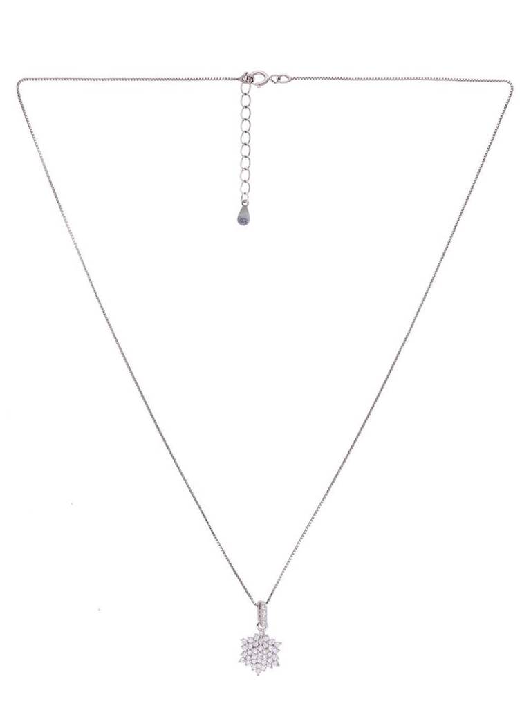 Sterling Snowflake Pendant With Chain Set : PSCP285-S-NA