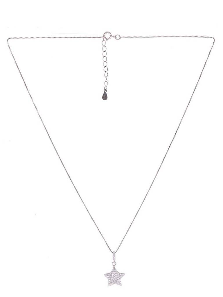 Sterling Star Pendant With Chain Set : PSCP288-S-NA
