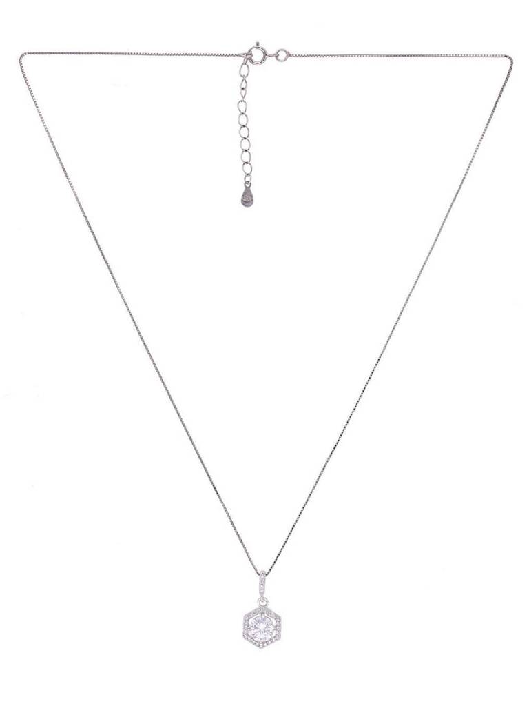Sterling Classic Solitaire Pendant With Chain Set : PSCP289-S-NA