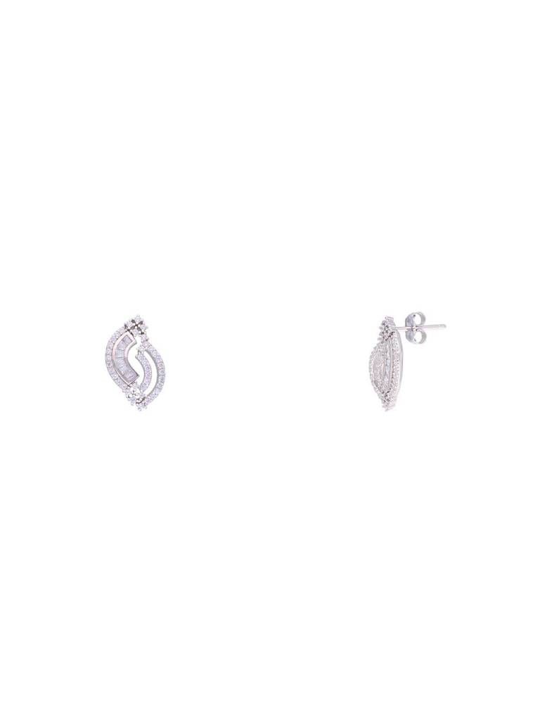 Sterling Charismatic Conches Zircon Pendant With Chain & Earrings Set : PSCP81-S-NA