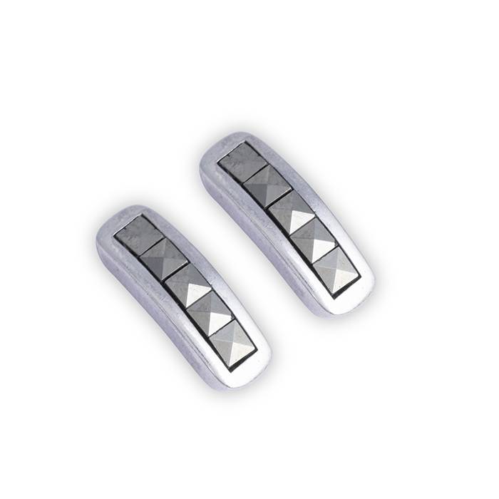 Sleek Elegance Silver Pendant Set