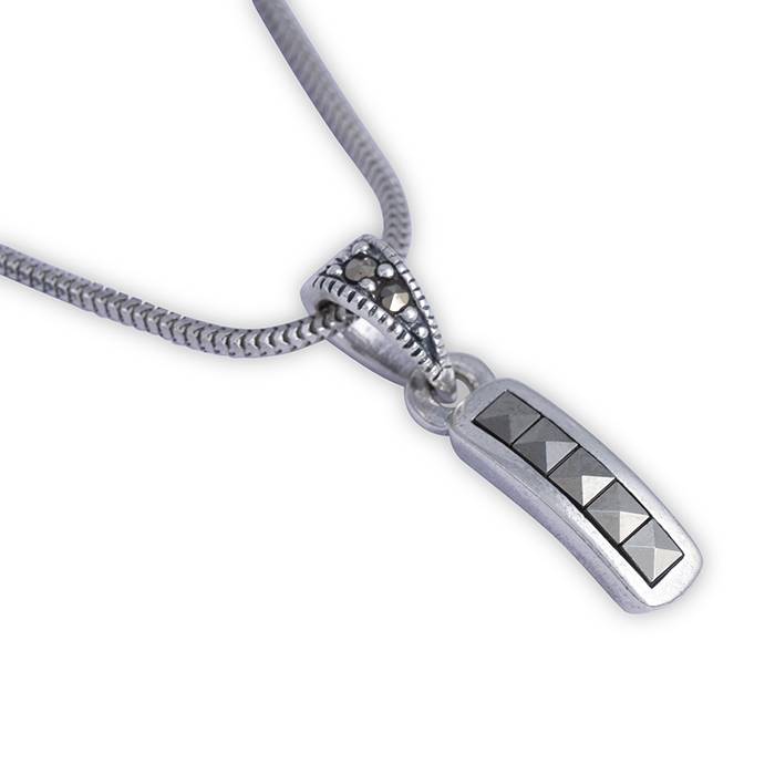 Sleek Elegance Silver Pendant Set