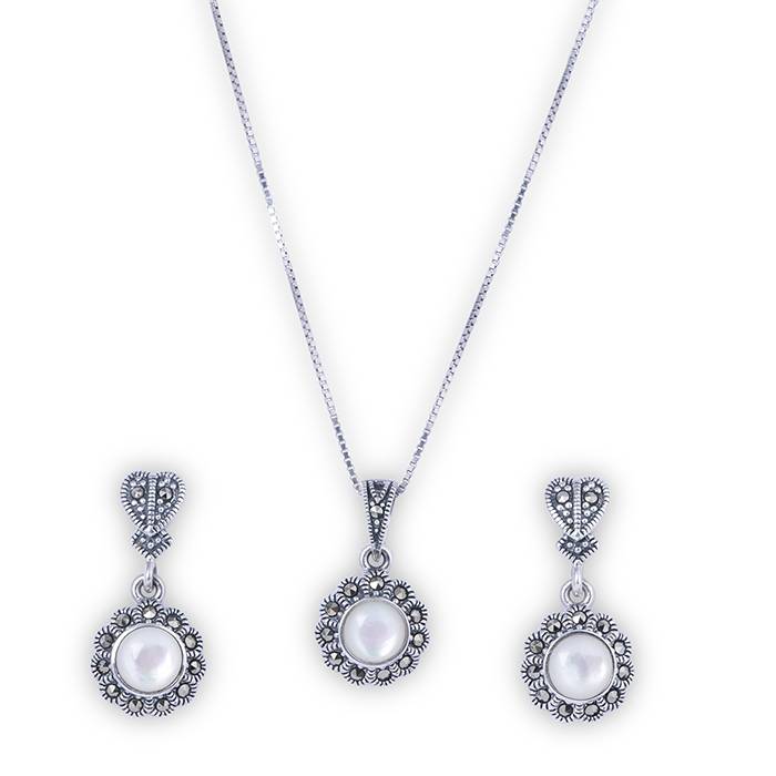 Dazzling Whimsy Silver Pendant Set