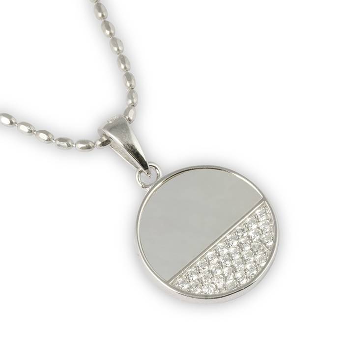 Ivory Elegance Circle Pendant Set