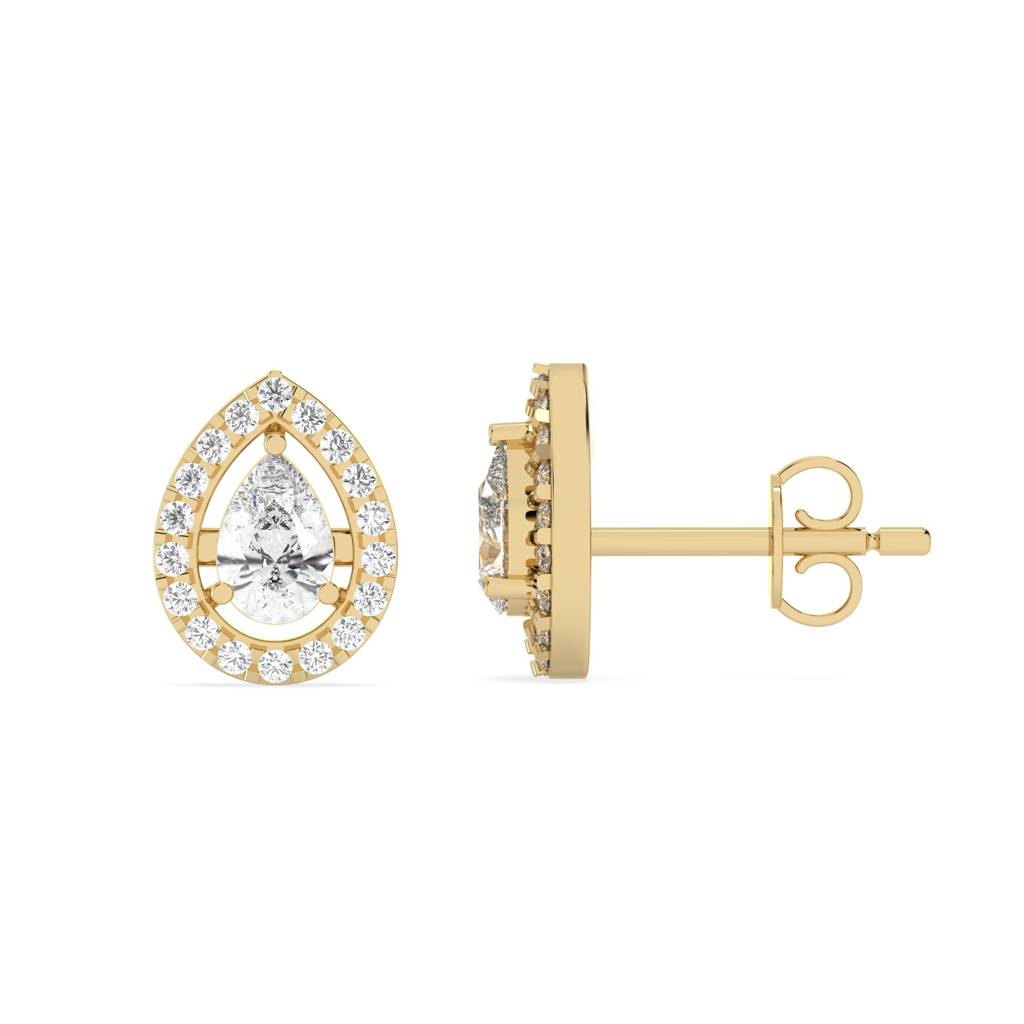 0.3 Ct Pear Stud Earring : SFJ0524ER-018