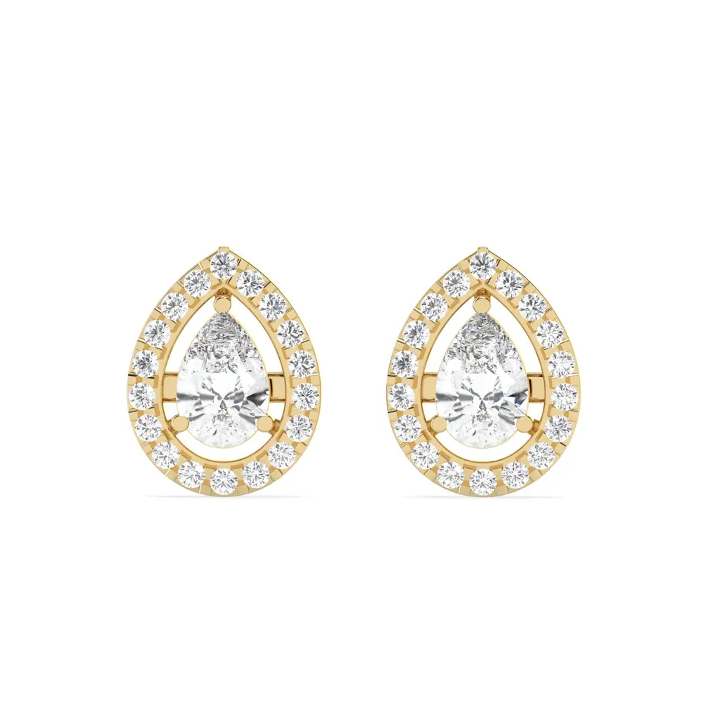 0.3 Ct Pear Stud Earring : SFJ0524ER-018