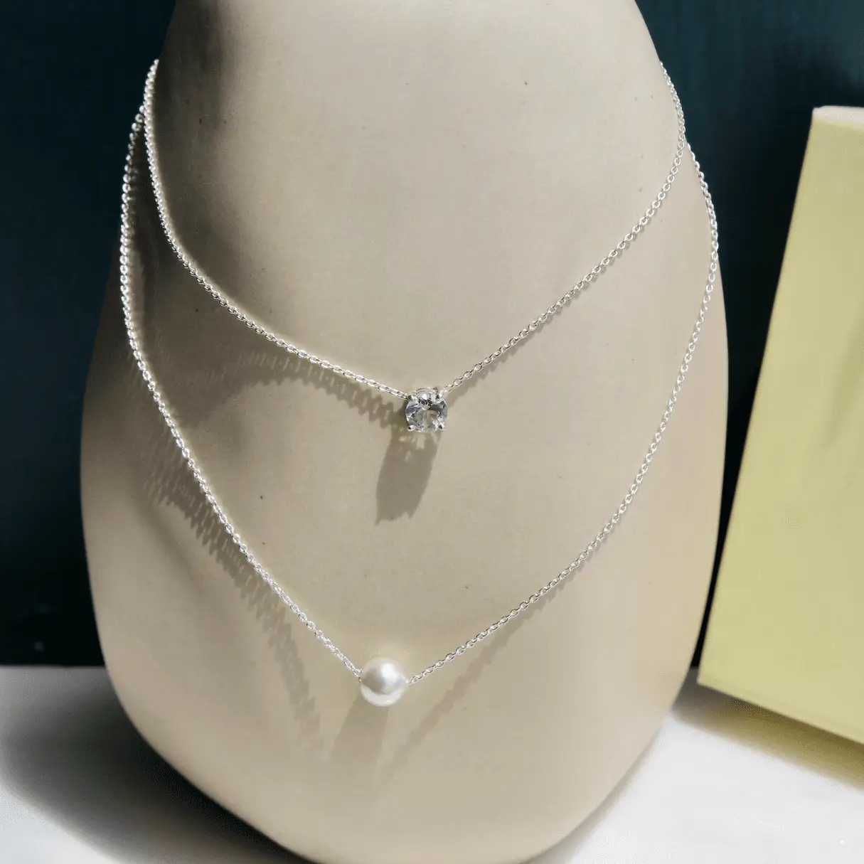 Pearl solitaire necklace pearl solitaire necklace eternz
