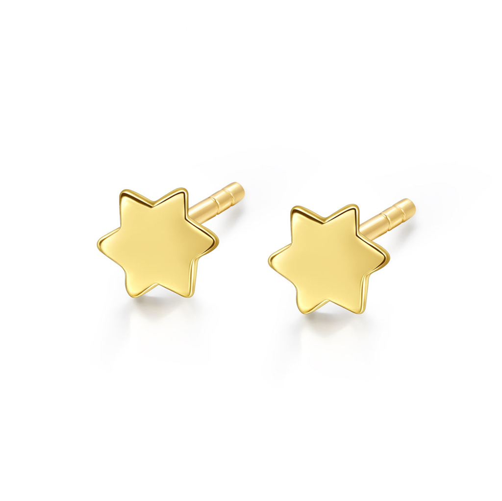 Twinkle Tots Star Earrings In Sterling Silver For Kids : SE20061804