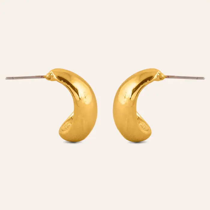 Tfc 18K Pompom Huggie Gold Plated Stud Earrings : 10008