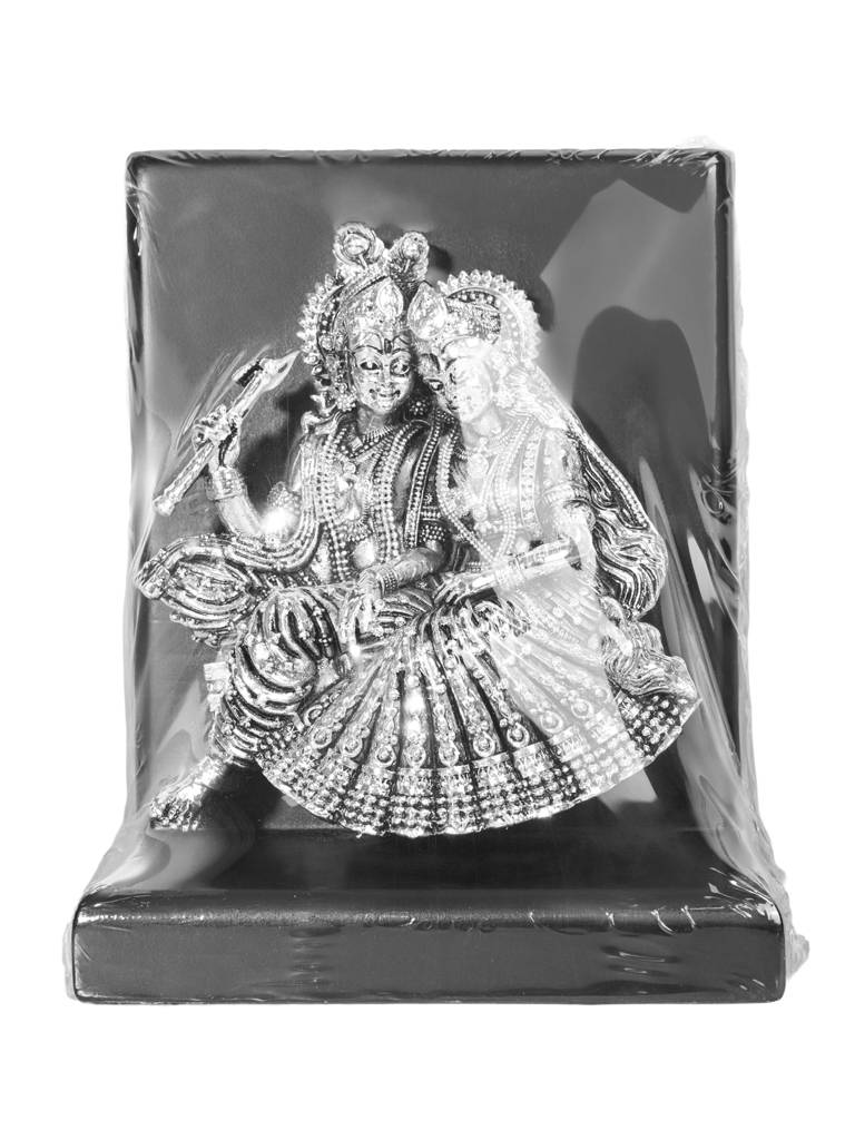999 Silver Radha Krishna Decorative Idol : QGFT81