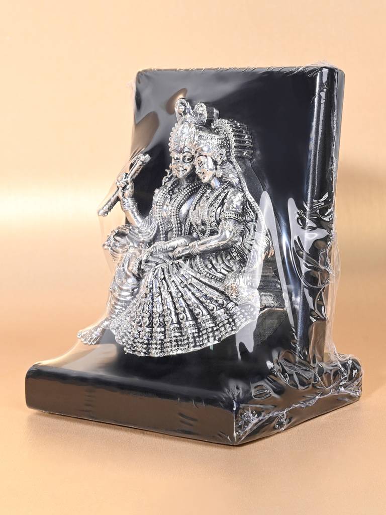 999 Silver Radha Krishna Decorative Idol : QGFT81