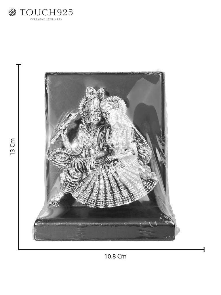999 Silver Radha Krishna Decorative Idol : QGFT81