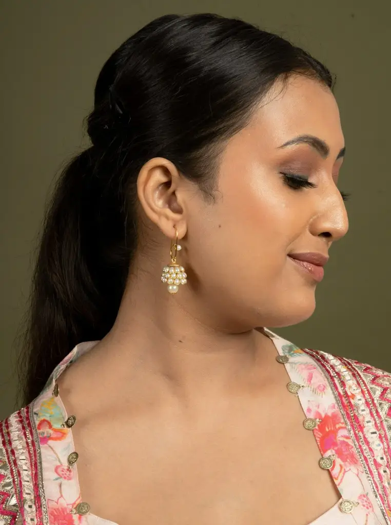 Anika Pachi Jhumka Earrings : QJAT06
