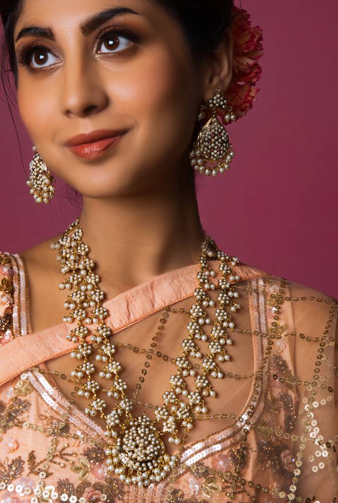 Opulent White Double Jadau Layer Set : ASQJ062