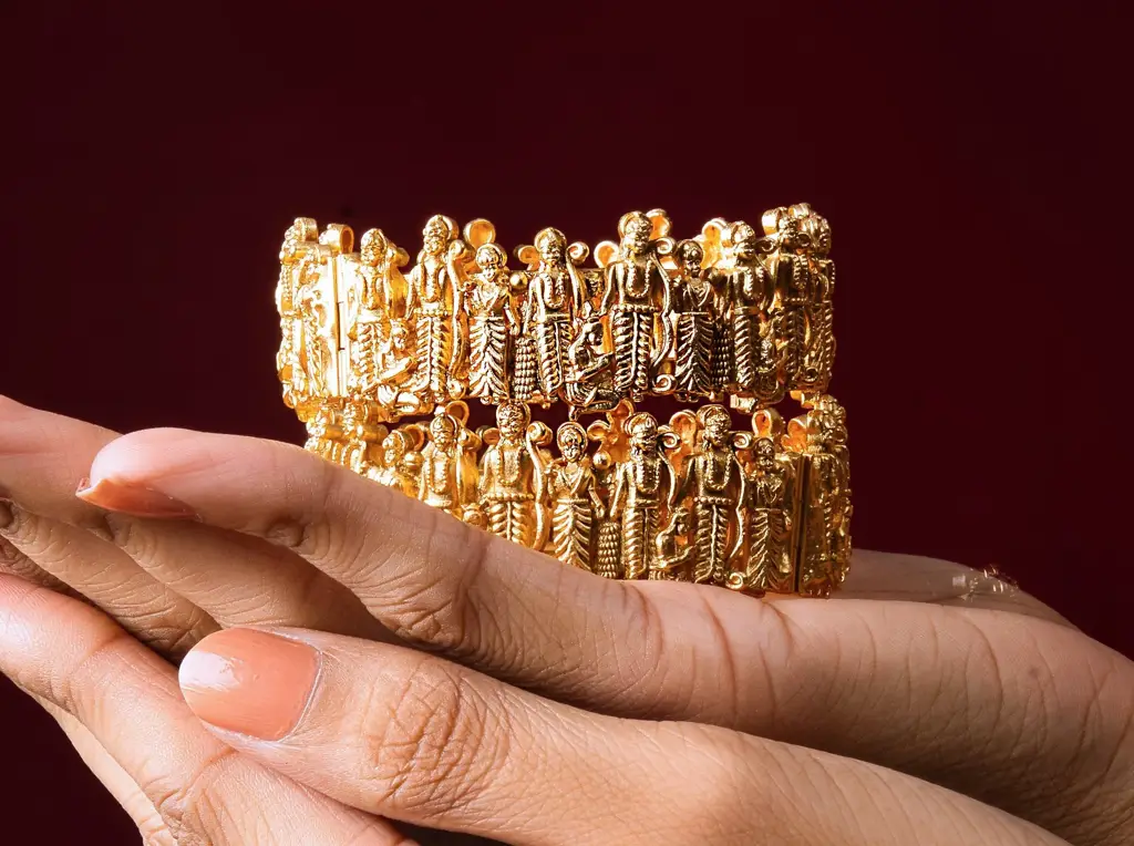 Heritage Gold-Plated Ram Sita Bangles Pair : PES42176