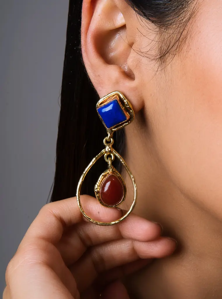 Lazuline Cornelian Cascade Earrings : SHEAR2013