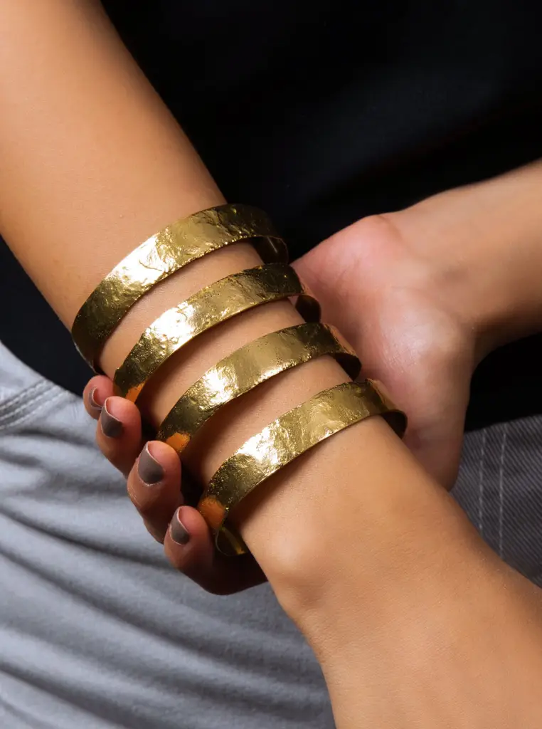 Cleopatra Semi Precious Stone Adjustable Cuff : QJM154