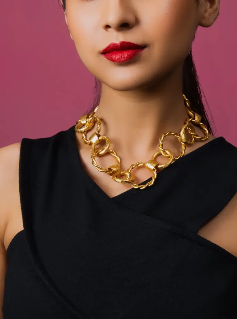 Gold Plated Chunky Chain : SKQJ038