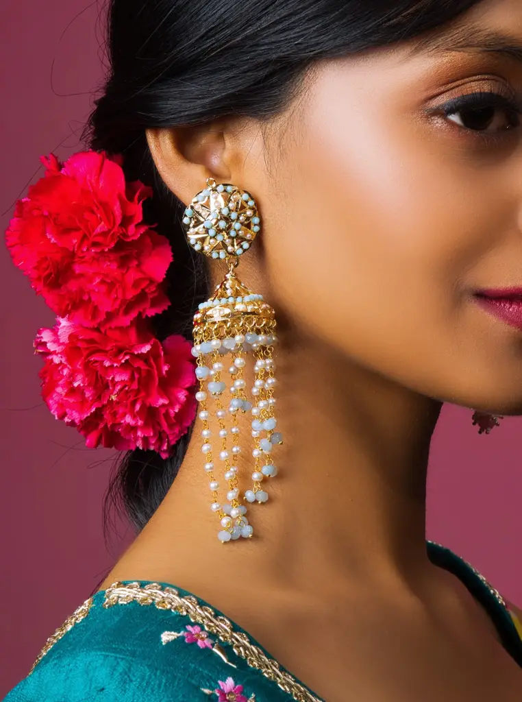 Feroza Jadau Jhumka Earrings : 2ERN010S