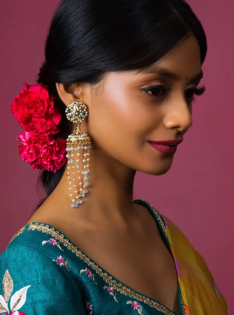 Feroza Jadau Jhumka Earrings : 2ERN010S