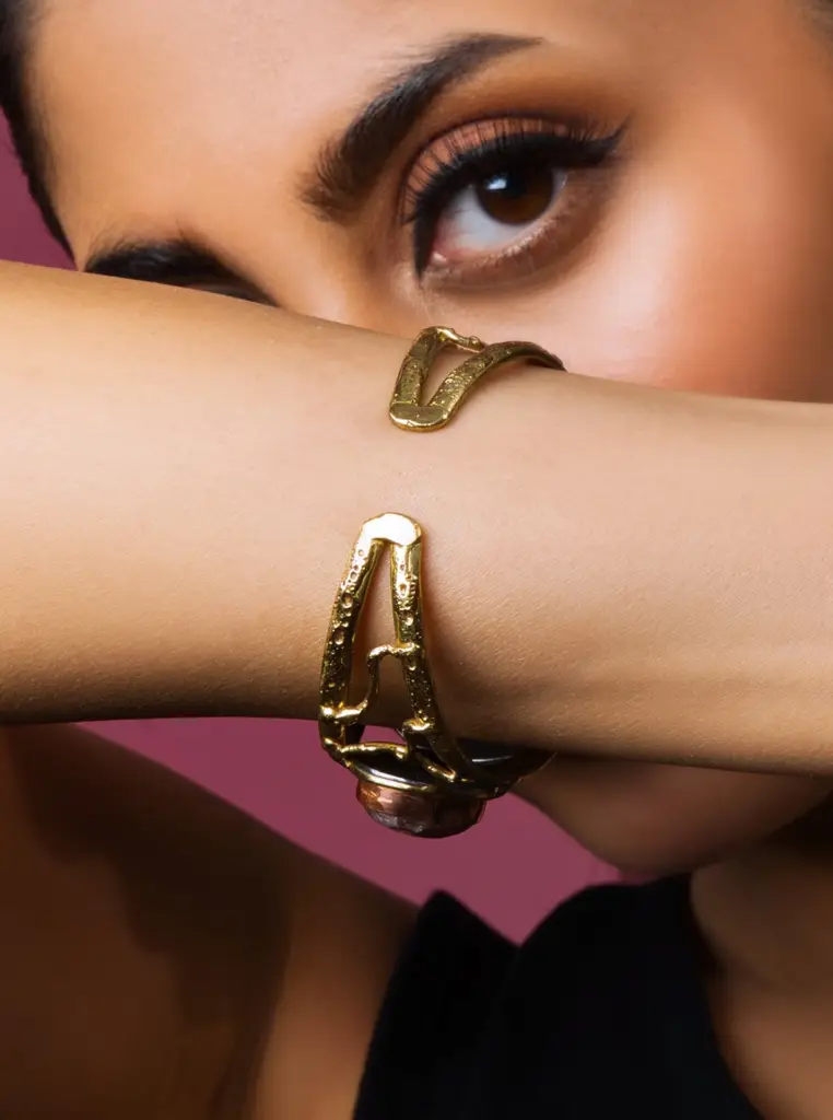 Trio Gemstone Cuff : SKQJ021