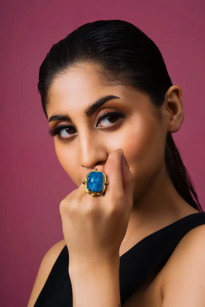 Isabella Blue Topaz Crystal Ring : SKQJ008