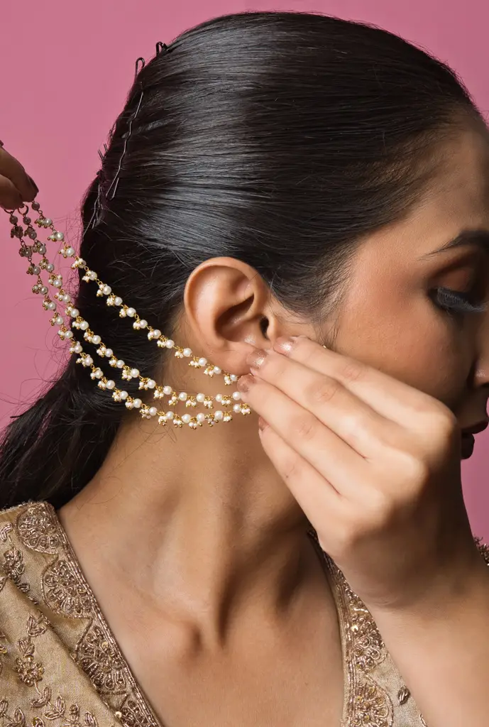 Exquisite Heavy Piroi Kanauti Pair - Earchain Pair : RMQJ0069