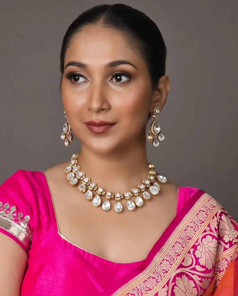 Radiant Polki Choker Set - With Earrings : RMQJ0127