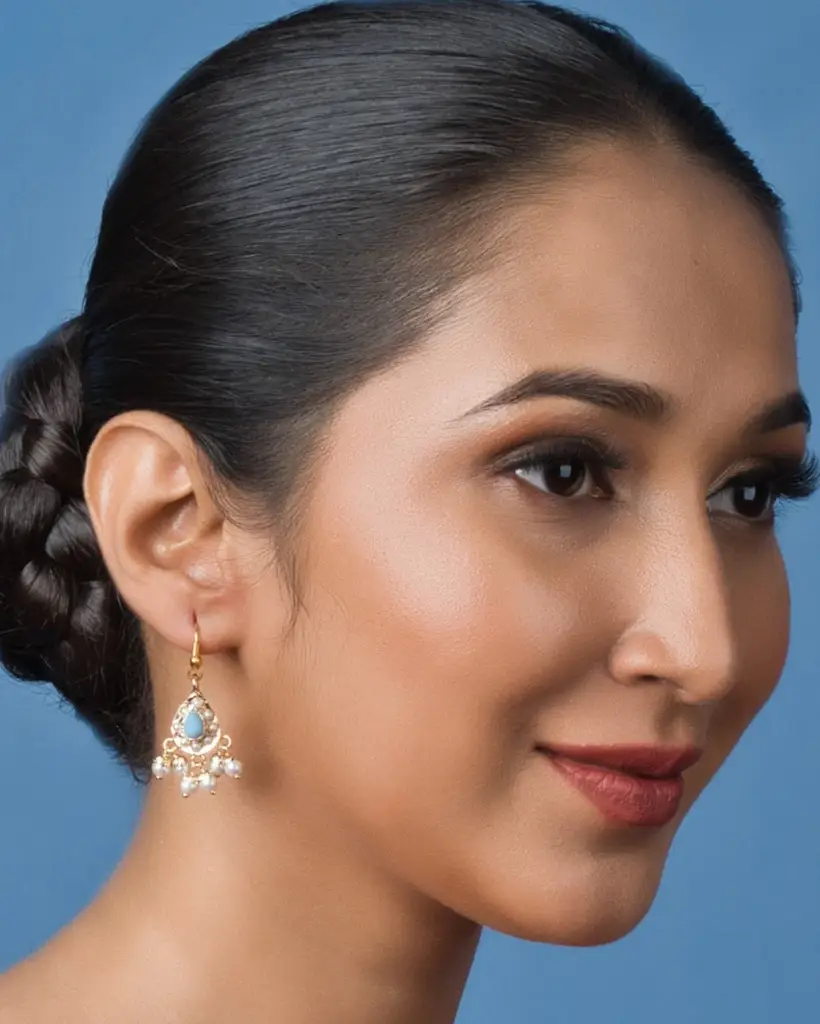 Jadau Earrings With White Moti : RMQJ0130
