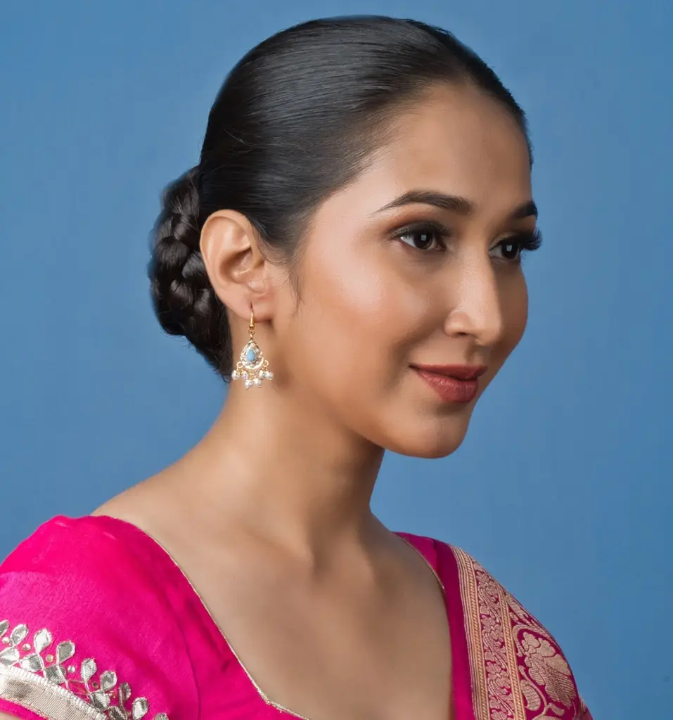 Jadau Earrings With White Moti : RMQJ0130