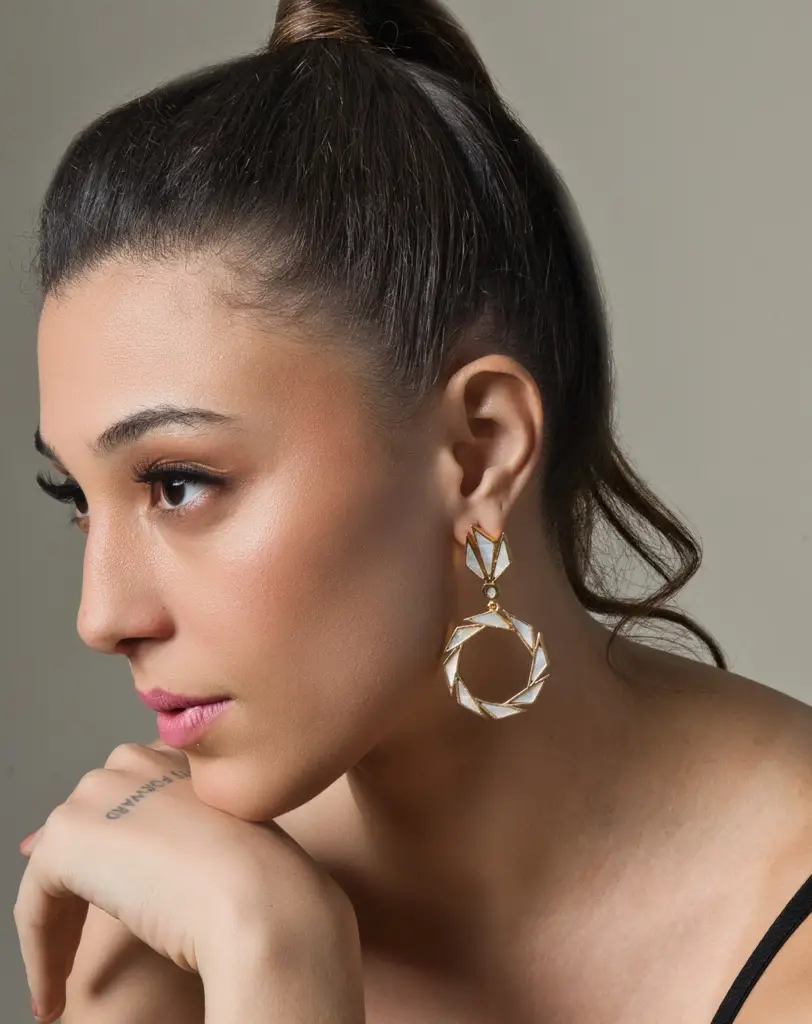 Shell Pearl Dangler Earrings : SKQJ185