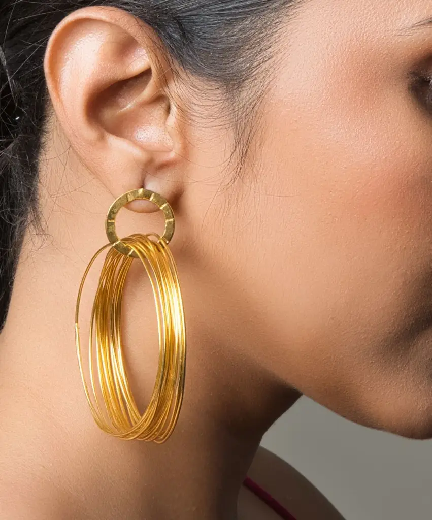 Bold Circular Hoop Earrings : SKQJ190