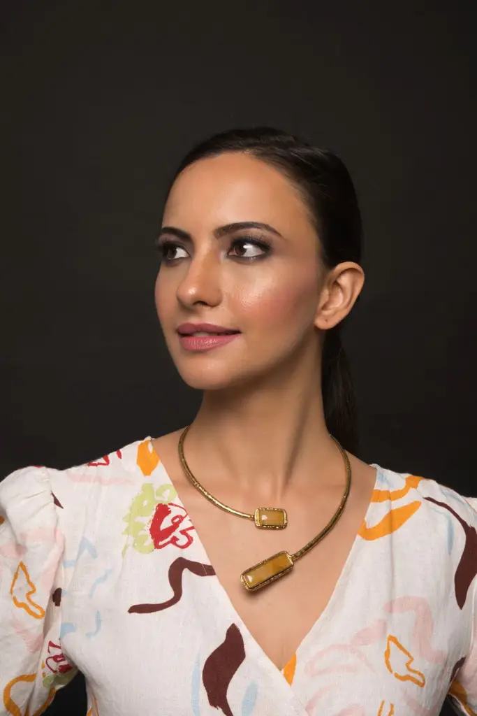 Golden Jaspar Necklace : QJSEP185