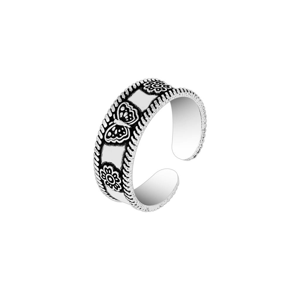 Butterfly Blossom Toe Ring : QTR354