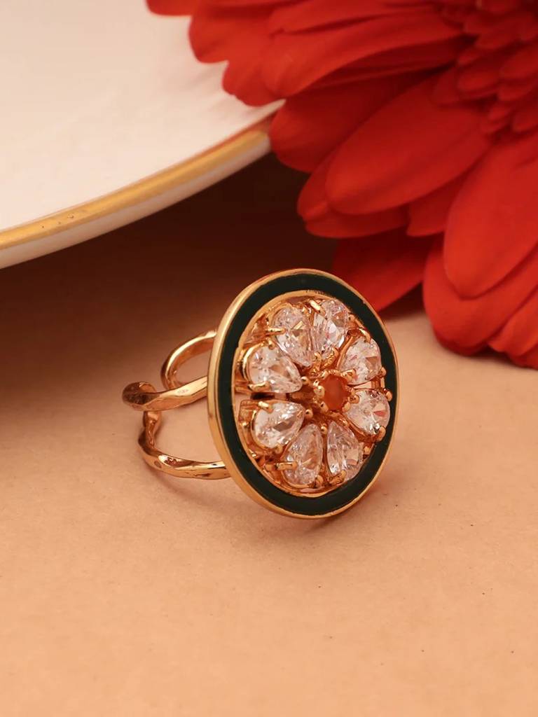Carnelian Dark Green Ring : MOK-R-155(A)