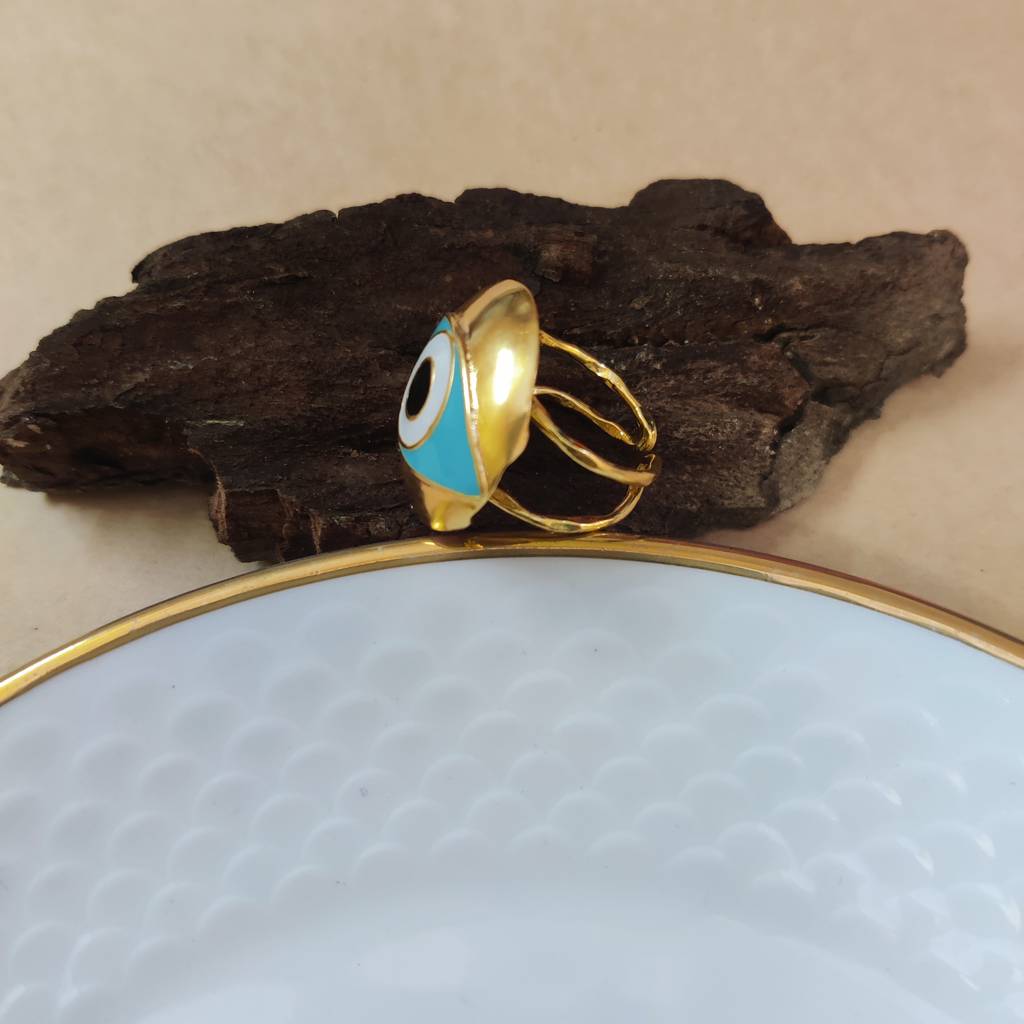 Round Evil Eye Ring : R-165(B)